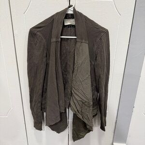 Saturday Sunday by Anthropologie Green Open Front Cardigan